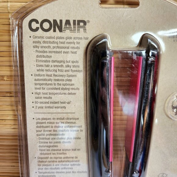 Conair Flat Iron 1" Hair Straightener Ceramic Straightener Instant Heat New - Picture 5 of 5